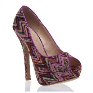 SHOE DAZZLE Missoni material type platform heels